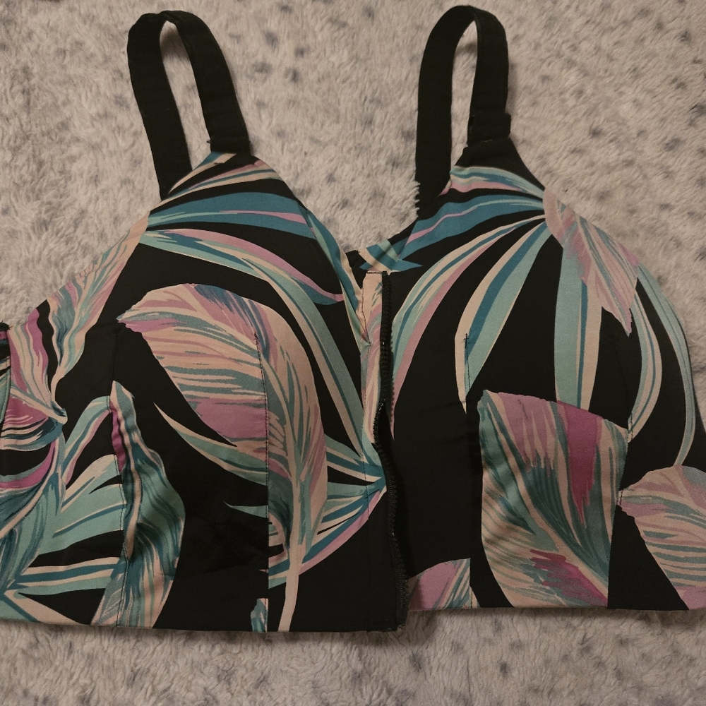 Tropical Print Sports Bra